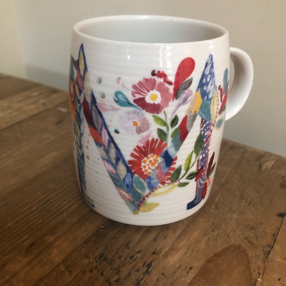 Anthro Starla Halfmann “M” Coffee | Tea Mug Cup